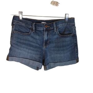 Old Navy denim jean shorts size 4 women’s medium wash inseam 3 inches